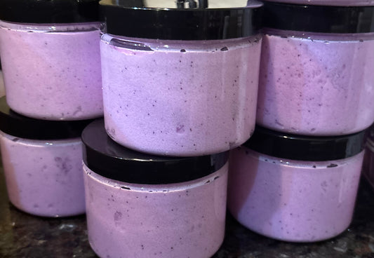 Sugar Scrub - Berry Blast Scent with Shea Butter and Jojoba Oil Beads